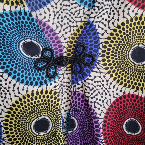 Aya de Cauville African Geometric Print Kimono Maxi Dress (One Size) - Picture 5 of 15